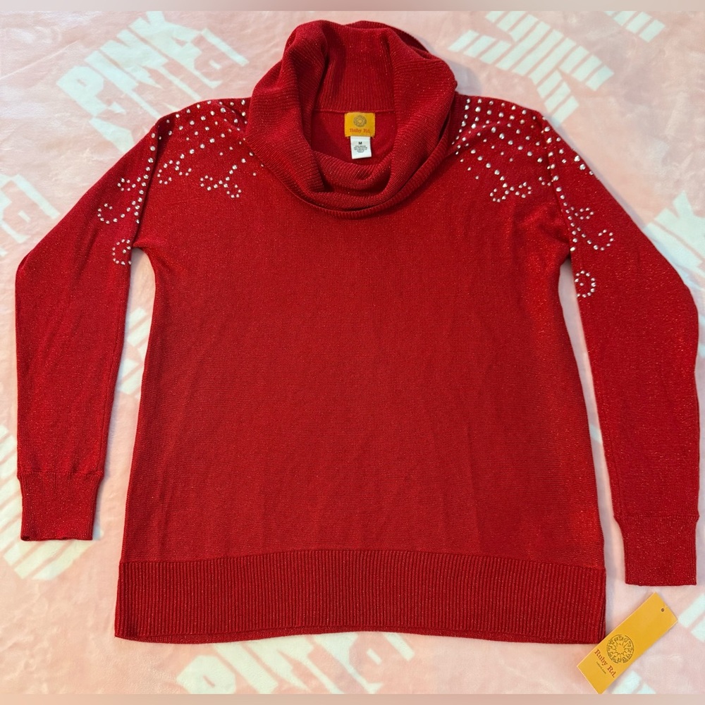 RUBY RD Women's Embellished Sweater MEDIUM